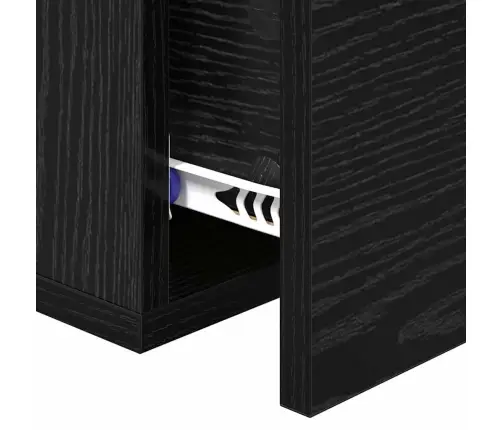 Nakts Skapītis Melns Ozols 35 X 35 X 20 Cm Inženierijas Koks Vidaxl