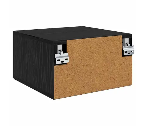 Šalia Lovos Spintelė 2 Pcs Juoda Ąžuolo 35 X 35 X 20 Cm