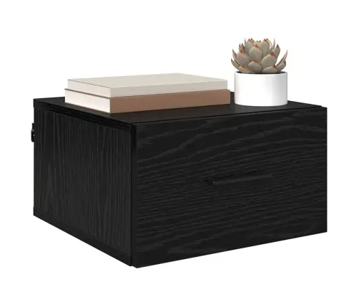 Šalia Lovos Spintelė 2 Pcs Juoda Ąžuolo 35 X 35 X 20 Cm