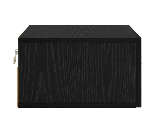 Šalia Lovos Spintelė 2 Pcs Juoda Ąžuolo 35 X 35 X 20 Cm