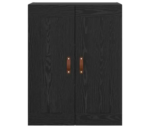 Sienas Skapis Melns Ozolkoks 69,5 X 34 X 90 Cm Vidaxl