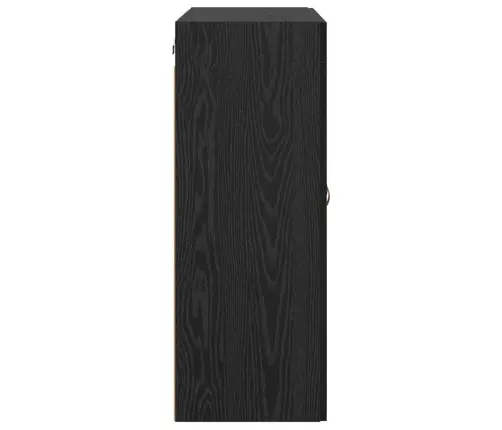 Sienas Skapis Melns Ozolkoks 69,5 X 34 X 90 Cm Vidaxl