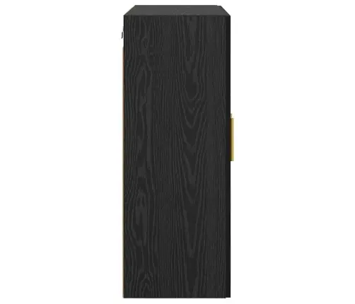Sienas Skapis Melns Ozolkoks 69,5 X 34 X 90 Cm Vidaxl
