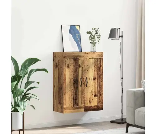 Sienas Skapis Vecs Koks 69,5 X 34 X 90 Cm Inženierijas Koks Vidaxl