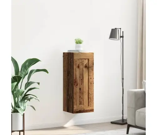 Sienas Skapis Vecs Koks 34,5 X 34 X 90 Cm Inženierijas Koks Vidaxl