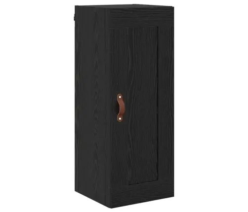 Sienas Skapis Melns Ozolkoks 34,5 X 34 X 90 Cm Vidaxl