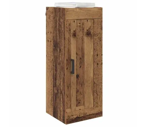 Sienas Skapis Vecs Koks 34,5 X 34 X 90 Cm Inženierijas Koks Vidaxl