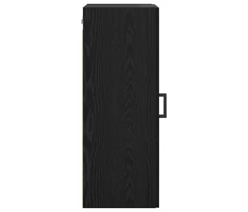 Sienas Skapis Melns Ozolkoks 34,5 X 34 X 90 Cm Vidaxl