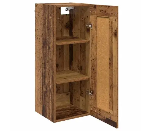 Sienas Skapis Vecs Koks 34,5 X 34 X 90 Cm Inženierijas Koks Vidaxl