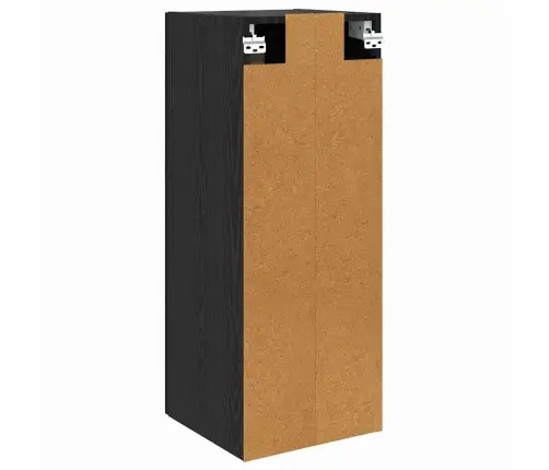 Sienas Skapis Melns Ozolkoks 34,5 X 34 X 90 Cm Vidaxl