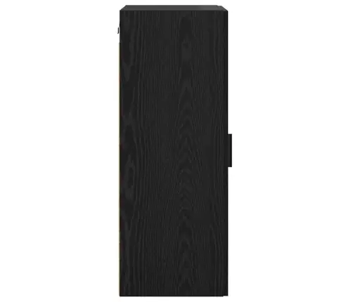 Sienas Skapis Melns Ozolkoks 34,5 X 34 X 90 Cm Vidaxl