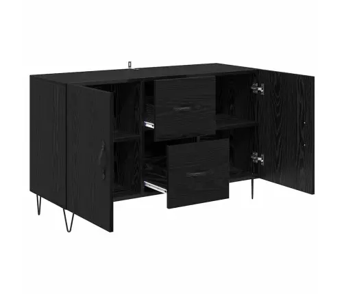 Puse Melns Ozolkoks 100 X 36 X 60 Cm Inženierijas Koks Vidaxl