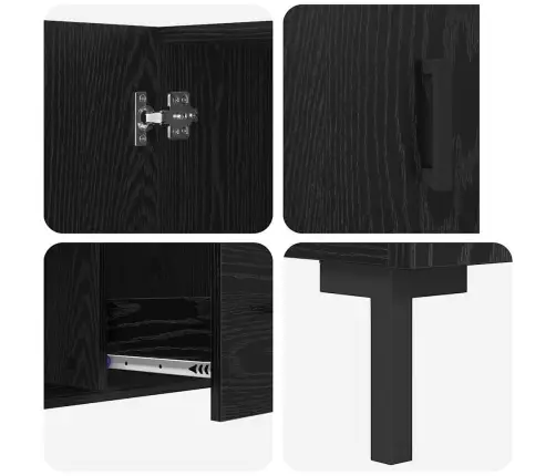 Kõide Sahtliga Must Tamm 100 X 36 X 60 Cm Tehispuit