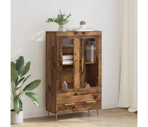 Augstais Skapītis Ar Atvilktni Vecs Koks 69,5 X 31 X 115 Cm Vidaxl