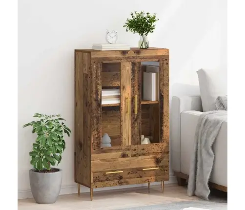 Augstais Skapītis Ar Atvilktni Vecs Koks 69,5 X 31 X 115 Cm Vidaxl