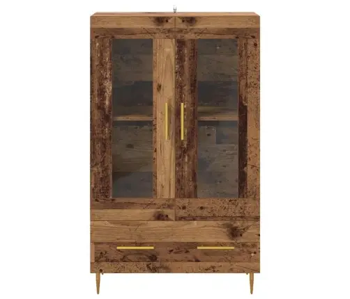 Augstais Skapītis Ar Atvilktni Vecs Koks 69,5 X 31 X 115 Cm Vidaxl