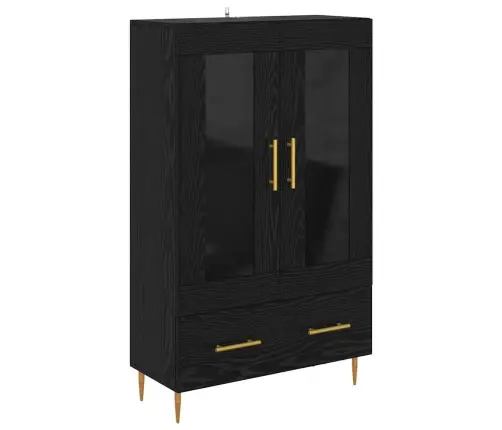 Augstais Skapītis Melns Ozolkoks 69,5 X 31 X 115 Cm Vidaxl