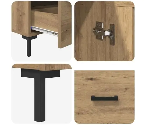 Aukštas Spintelė Amatininkų Ąžuolas 69,5 X 31 X 115 Cm