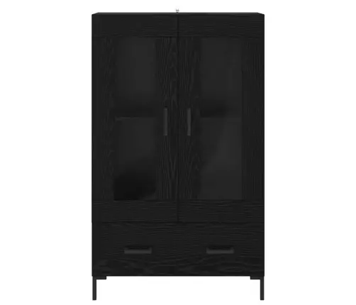 Aukštas Spintelė Su Stalčių Juodas Ąžuolas 69,5 X 31 X 115 Cm