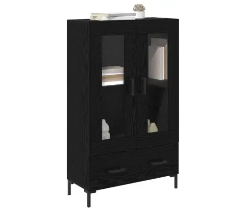 Aukštas Spintelė Su Stalčių Juodas Ąžuolas 69,5 X 31 X 115 Cm