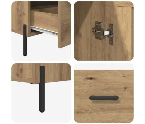 Augstais Skapītis Corona Artisānā Ozols 69,5 X 31 X 115 Cm Vidaxl