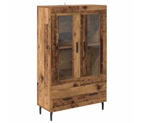 Augstais Skapītis Ar Atvilktni Vecs Koks 69,5 X 31 X 115 Cm Vidaxl