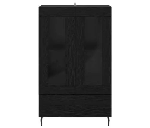Aukštas Spintelė Su Stalčių Juodas Ąžuolas 69,5 X 31 X 115 Cm
