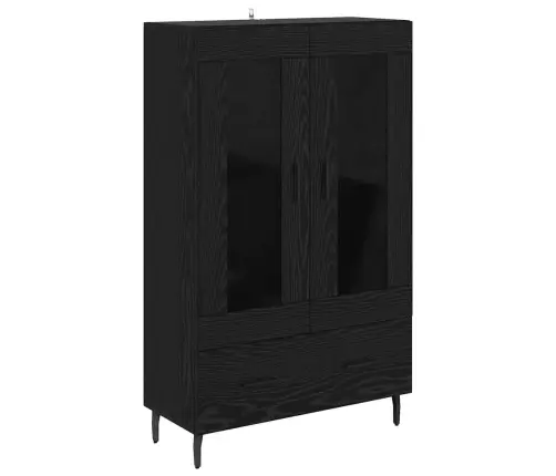 Aukštas Spintelė Su Stalčių Juodas Ąžuolas 69,5 X 31 X 115 Cm