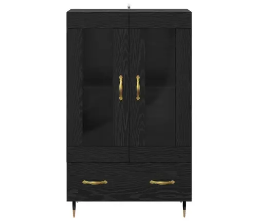 Aukštas Spintelė Su Stalčių Juodas Ąžuolas 69,5 X 31 X 115 Cm