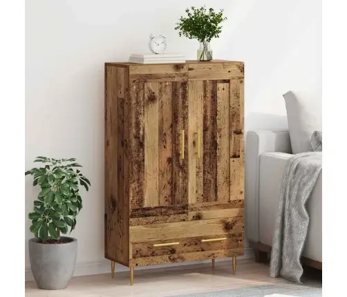 Augstais Skapītis Ar Atvilktni Vecs Koks 69,5 X 31 X 115 Cm Vidaxl