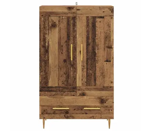 Augstais Skapītis Ar Atvilktni Vecs Koks 69,5 X 31 X 115 Cm Vidaxl