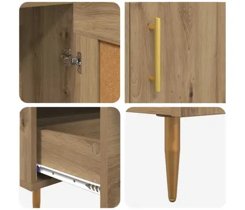 Augstais Skapītis Artisānā Ozols 69,5 X 31 X 115 Cm Vidaxl