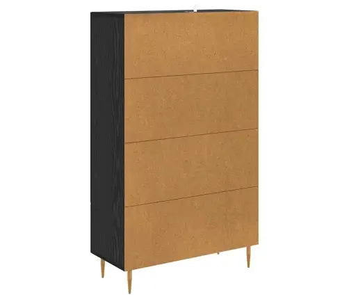 Augstais Skapītis Melns Ozolkoks 69,5 X 31 X 115 Cm Vidaxl