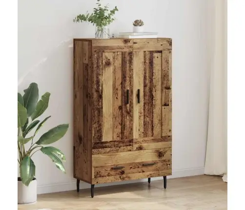 Augstais Skapītis Ar Atvilktni Vecs Koks 69,5 X 31 X 115 Cm Vidaxl