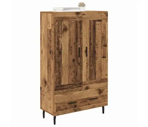 Augstais Skapītis Ar Atvilktni Vecs Koks 69,5 X 31 X 115 Cm Vidaxl