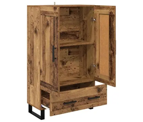 Aukštas Spintelė Su Stalčių Senovinis Medis 69,5 X 31 X 115 Cm