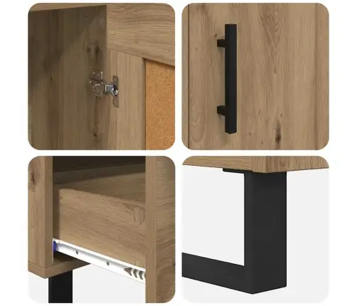 Aukštas Spintelė Amatininkų Ąžuolas 69,5 X 31 X 115 Cm