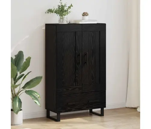 Augstais Skapītis Melns Ozolkoks 69,5 X 31 X 115 Cm Vidaxl