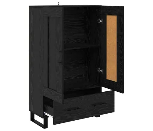 Augstais Skapītis Melns Ozolkoks 69,5 X 31 X 115 Cm Vidaxl