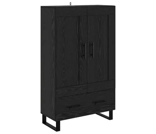 Augstais Skapītis Melns Ozolkoks 69,5 X 31 X 115 Cm Vidaxl