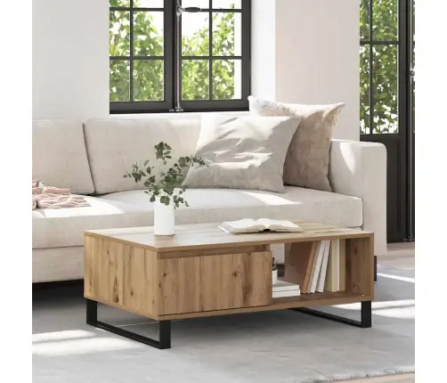 Kafijas Galdiņš Ar Atvilktni Amatnieku Ozola 90 X 60 X 35 Cm Vidaxl