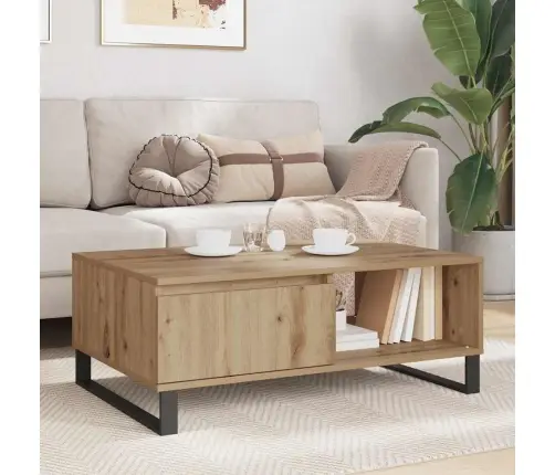 Kafijas Galdiņš Ar Atvilktni Amatnieku Ozola 90 X 60 X 35 Cm Vidaxl