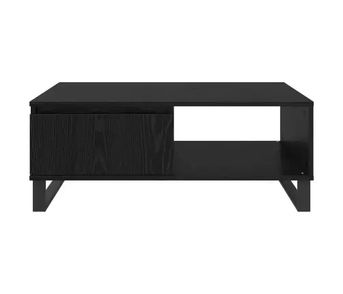 Kafijas Galdiņš Melns Ozols 90 X 60 X 35 Cm Inženierijas Koks Vidaxl