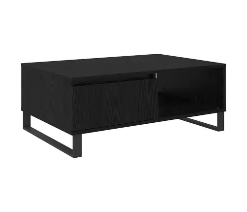 Kafijas Galdiņš Melns Ozols 90 X 60 X 35 Cm Inženierijas Koks Vidaxl