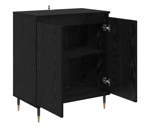 Puse Melns Ozolkoks 60 X 35 X 70 Cm Inženierijas Koks Vidaxl