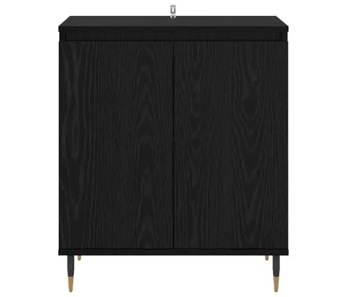 Puse Melns Ozolkoks 60 X 35 X 70 Cm Inženierijas Koks Vidaxl