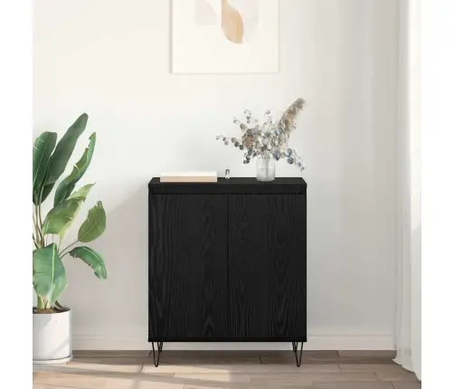 Puse Melns Ozolkoks 60 X 35 X 70 Cm Inženierijas Koks Vidaxl