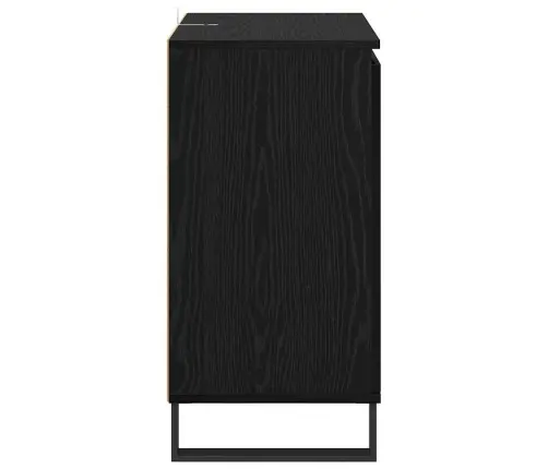 Puse Melns Ozolkoks 60 X 35 X 70 Cm Inženierijas Koks Vidaxl