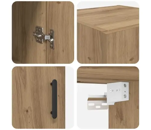 Sienas Skapis Artisānā Ozols 34,5 X 34 X 90 Cm Vidaxl