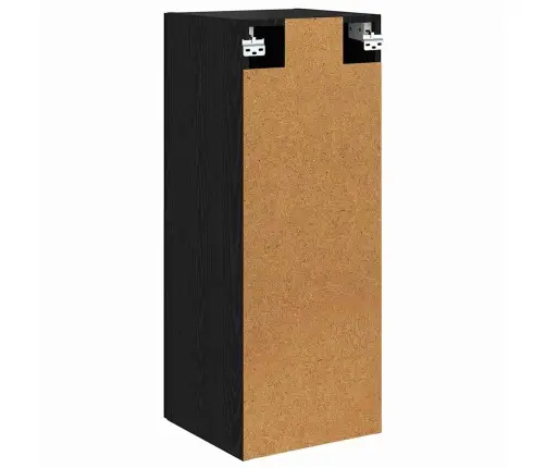 Sienas Skapis Melns Ozolkoks 34,5 X 34 X 90 Cm Vidaxl